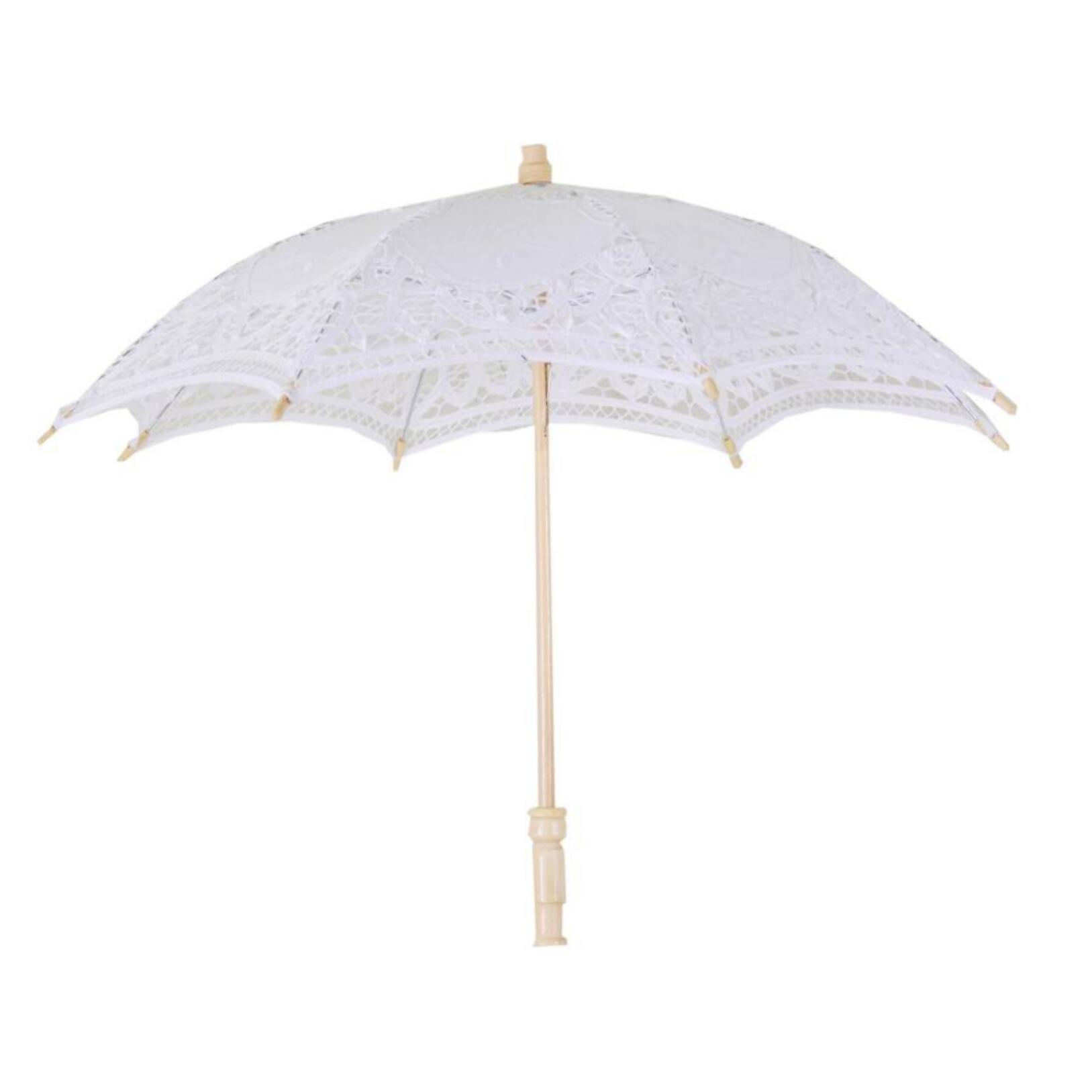 Ombrello in pizzo bianco cmø60x44