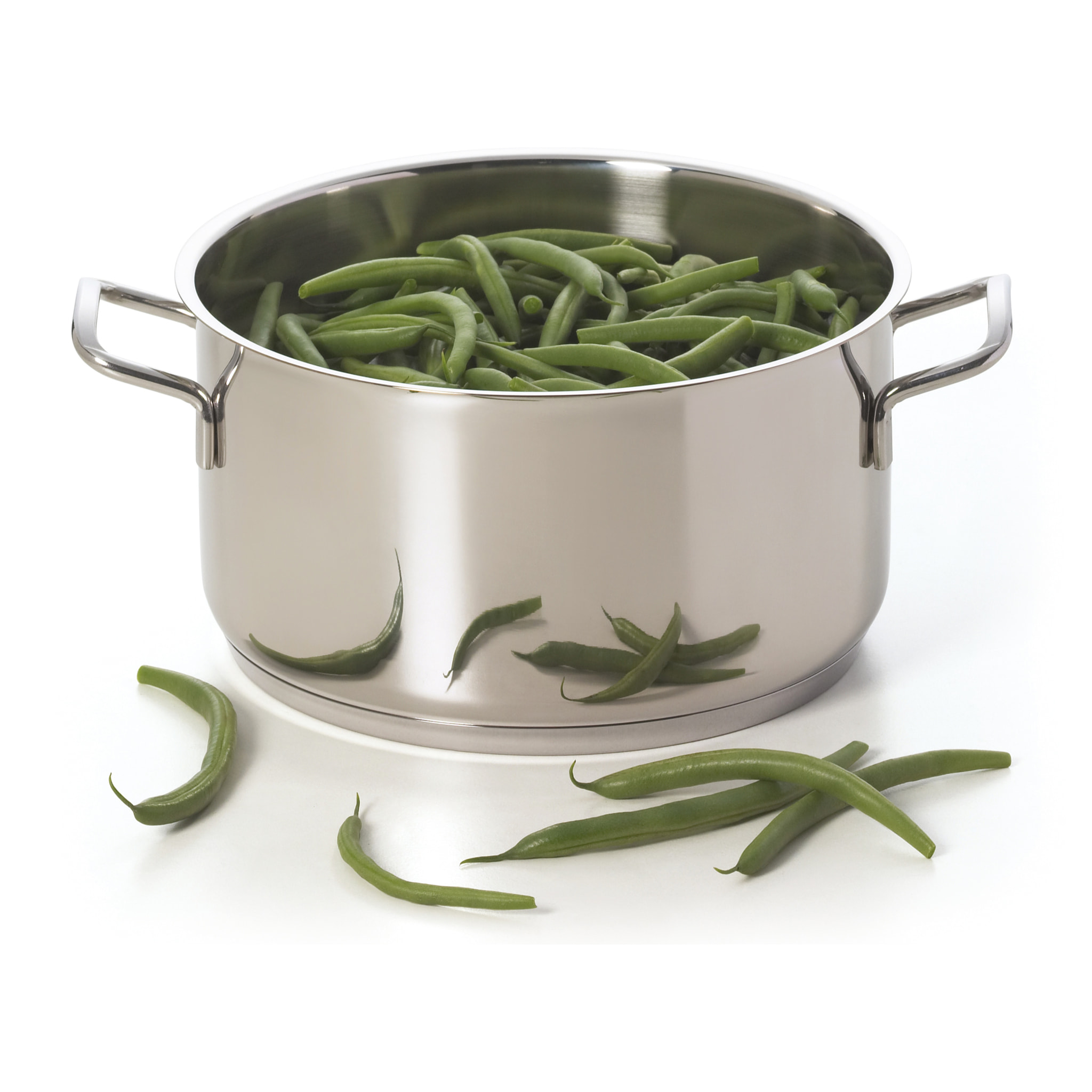 Casserole 22 cm à deux poignées Excelsa – Jazz Cook, Acier Argenté