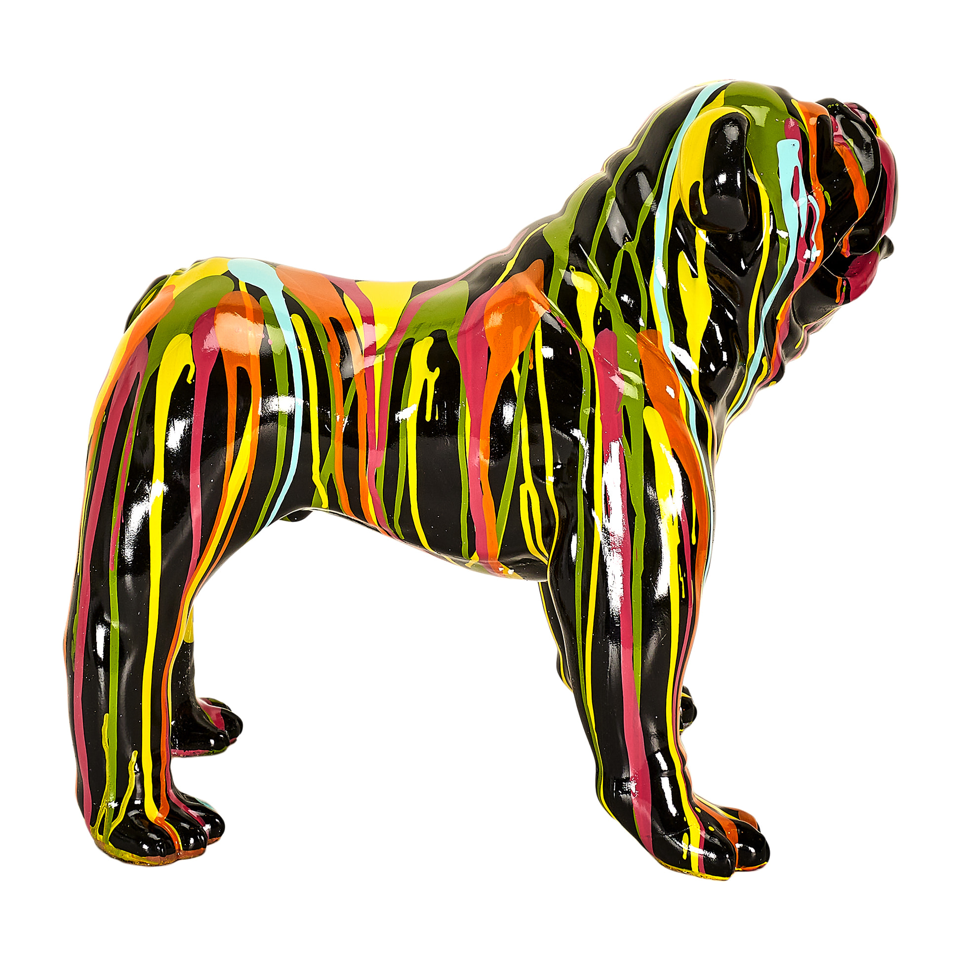 Molosse Noir Coulures H50cm