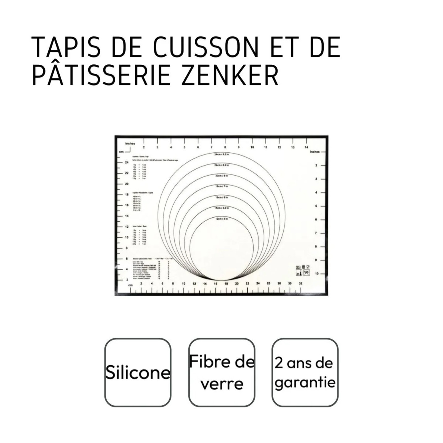 Lot de 2 plaques pâtisserie et cuisson 40/30 cm en silicone Zenker Smart Pastry
