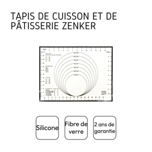 Lot de 2 plaques pâtisserie et cuisson 40/30 cm en silicone Zenker Smart Pastry
