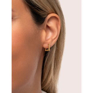 Orecchino Mila Dots in Acciaio Placcato Oro