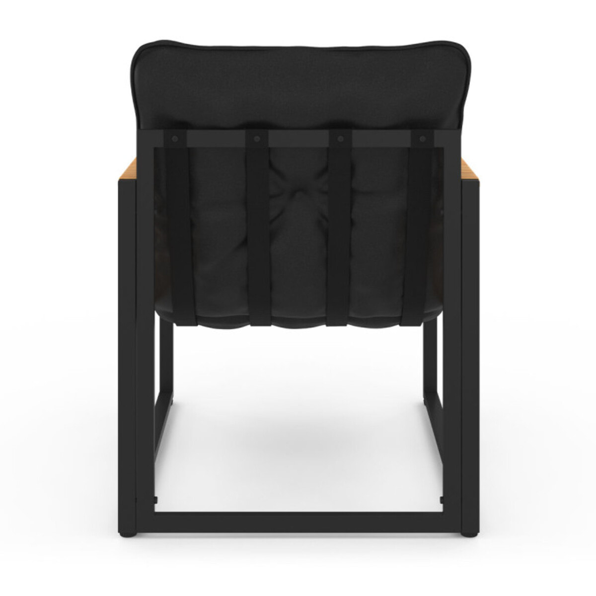 Salon de jardin Ozéa 4 places noir et cordage