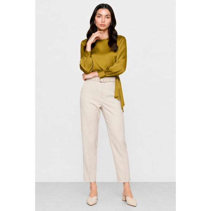 Kocca - Pantaloni sartoriali da donna a vita alta con cintura Donna