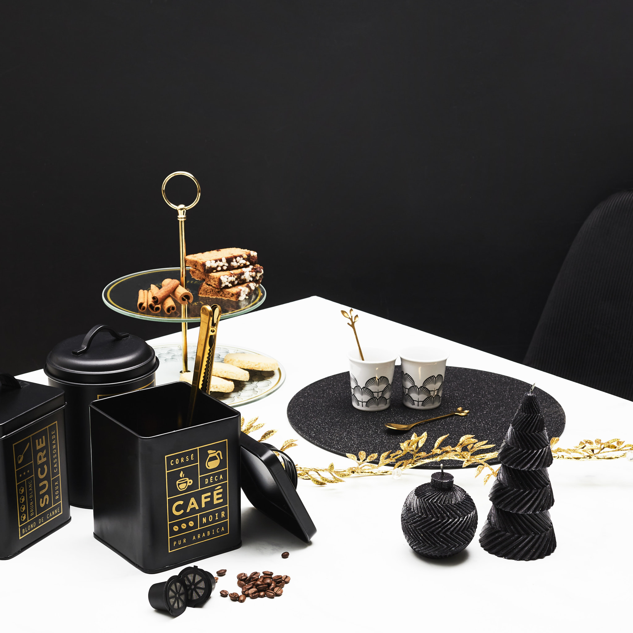 Cuillere A Cafe Feuille Dore X4