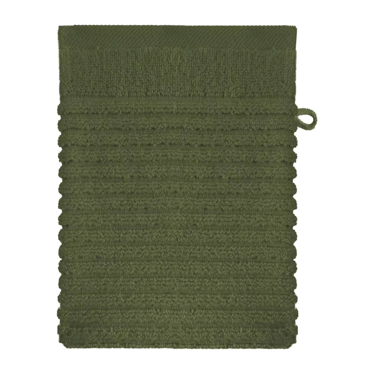 Gant de toilette pur coton 560 g/m² uni vert Vitae sauge