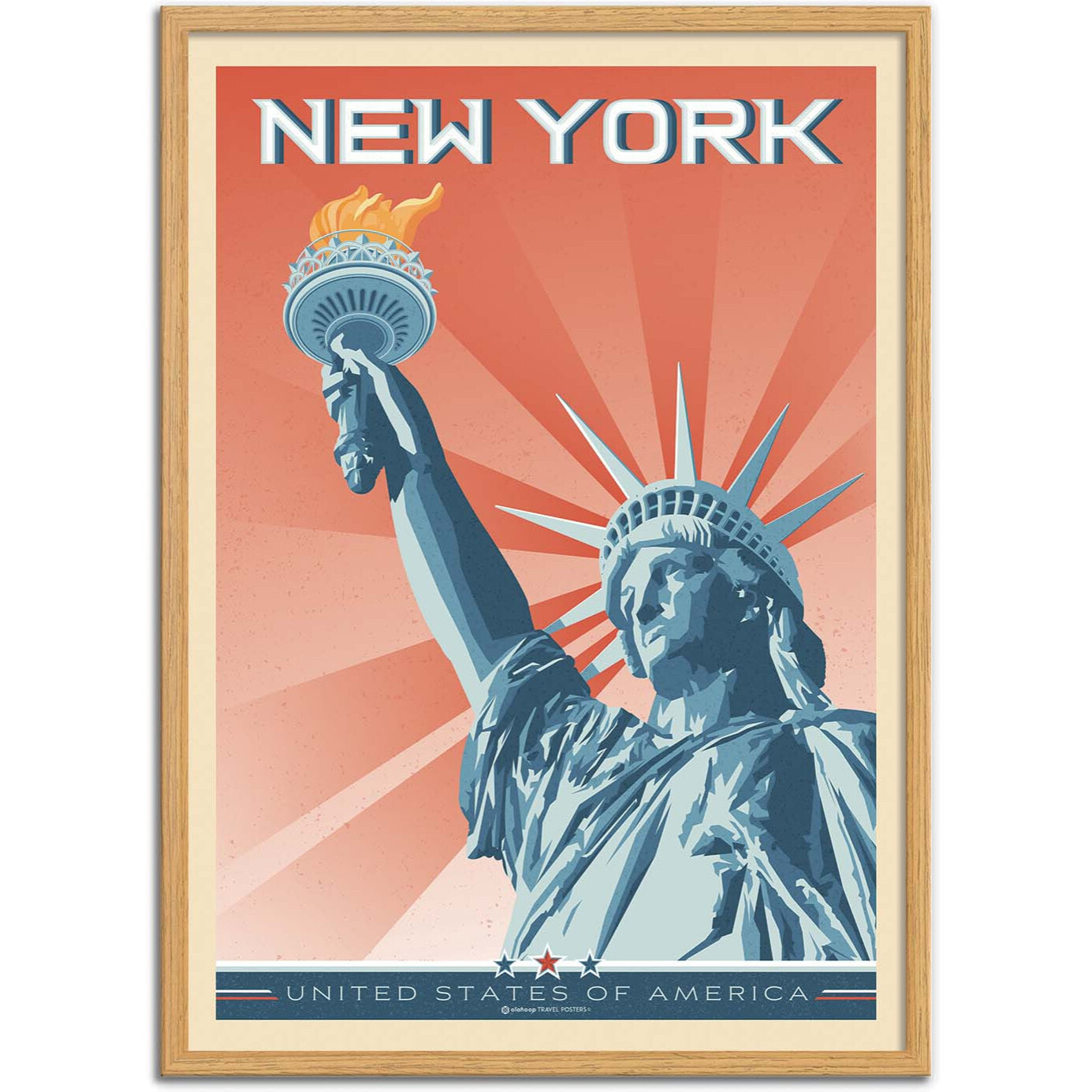 Affiche - New-York Statue de la liberté - Olahoop Travel Posters