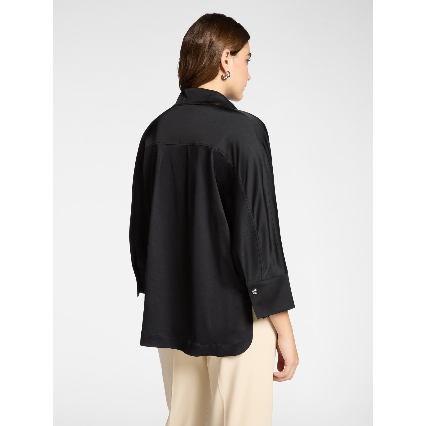 Elena Mirò - Camicia in raso - Nero
