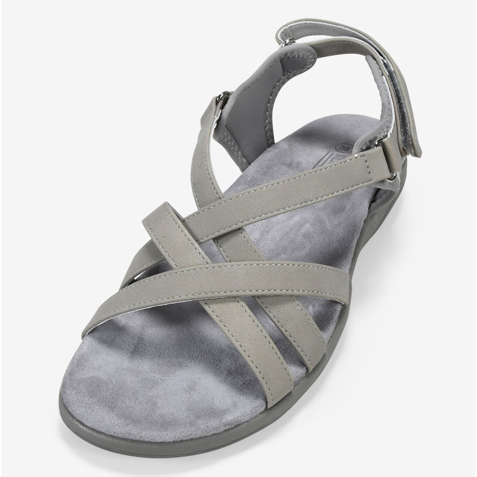 Sandalias de senderismo grises con cierre fácil