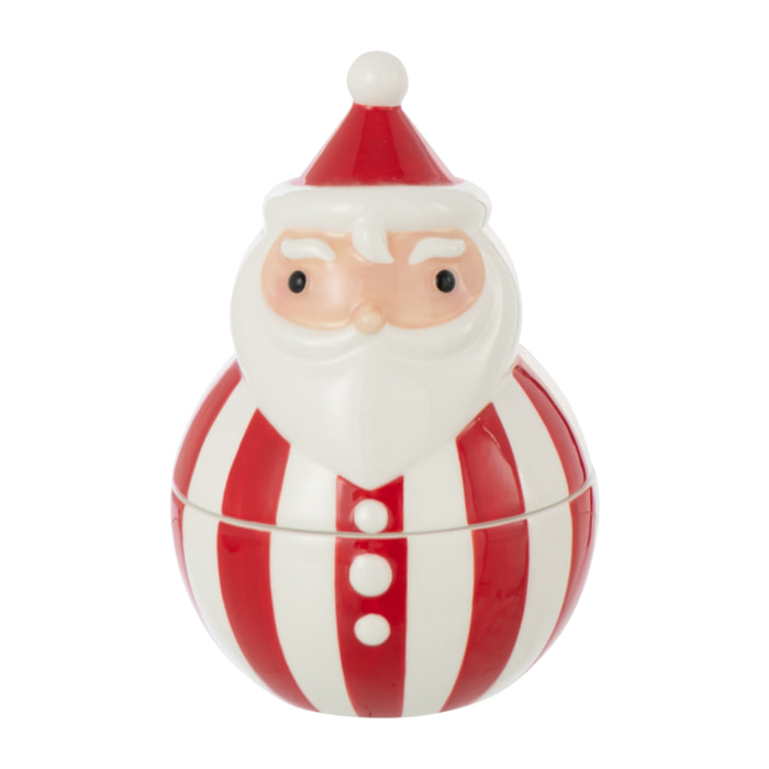 J-Line pot de conservation Père Noël Dolomite - céramique - rouge/blanc - small