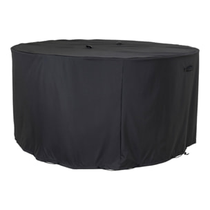 Telo Protettivo Luxury per Tavolo Rotondo 180 cm con 4 Sedie — Nero