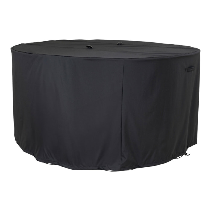 Telo Protettivo Luxury per Tavolo Rotondo 180 cm con 4 Sedie — Nero