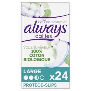 4x24 Protège-Slips Always Dailies Cotton Protection Large