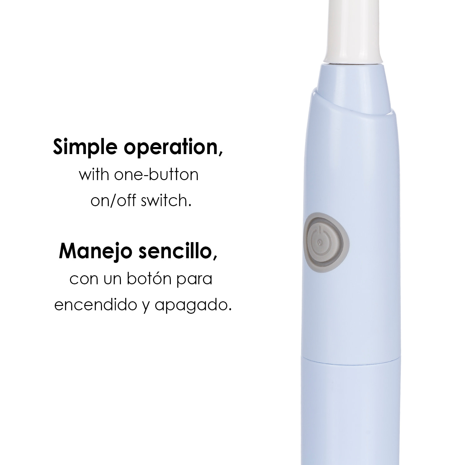 Cepillo dental eléctrico sónico ET03. Incluye 2 cabezales.