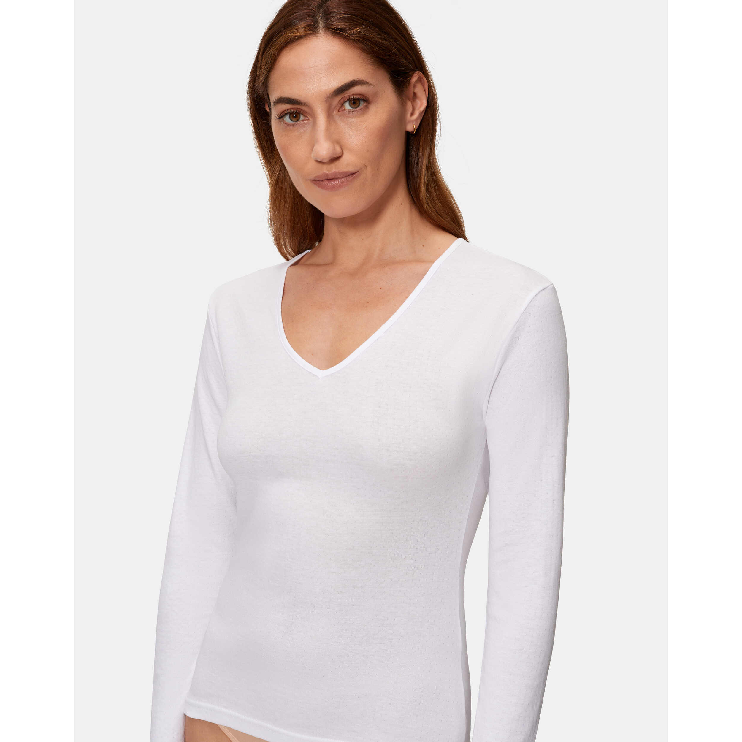 Camiseta térmica de mujer de manga larga 100% algodón