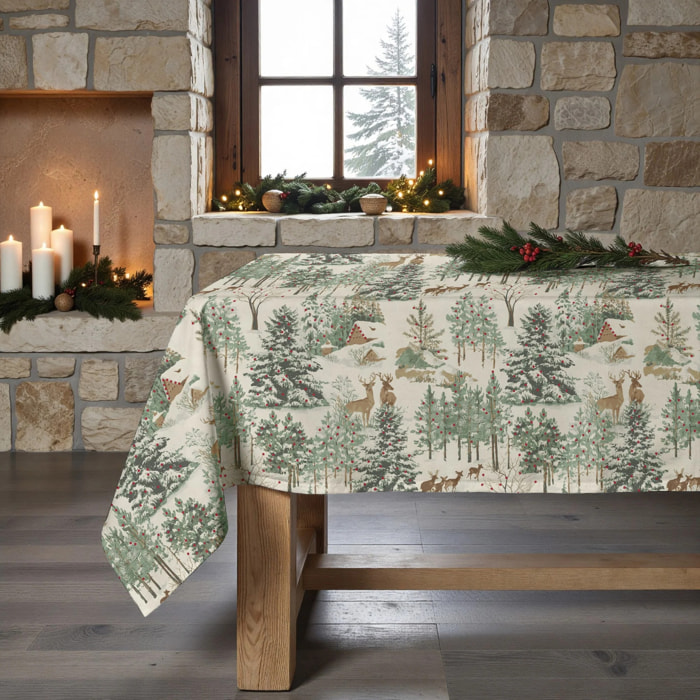 Nappe anti-taches Christmas Cerf 1