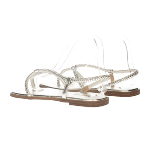 Sandali Donna Tata Italia Argentato