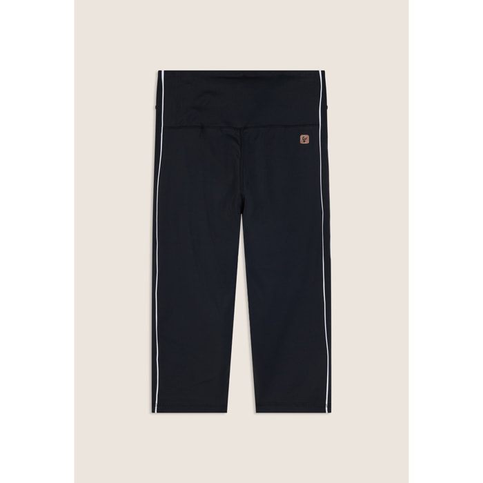Leggings sport corsaro vita super alta e profili a contrasto