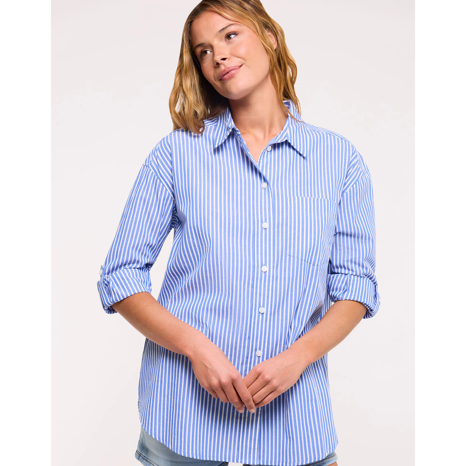 Camisa Manga Larga Azul - Agudo