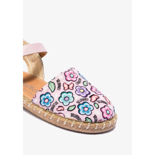 Espadrillas da bambina con fiori