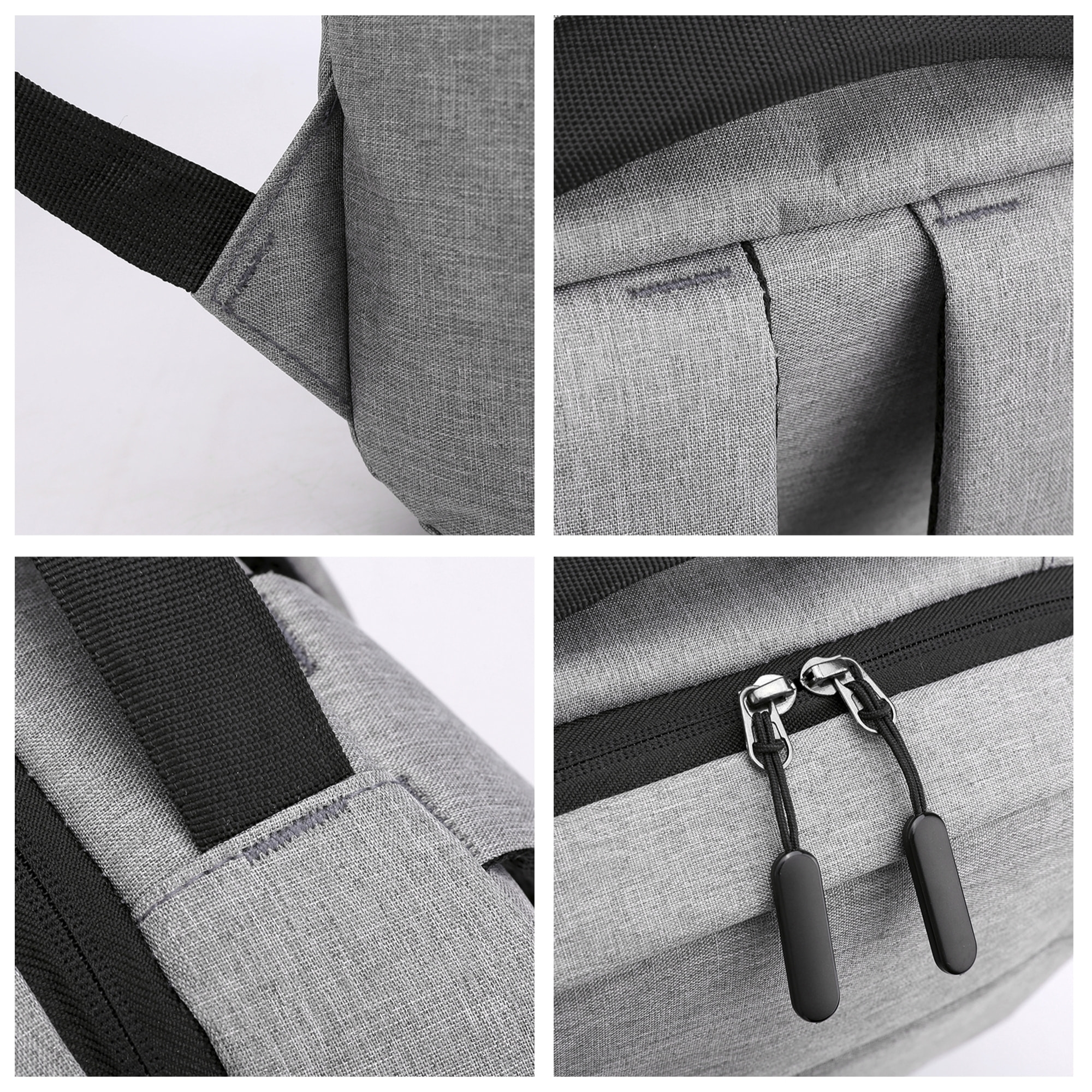 DAM Zaino per laptop  con interfaccia di ricarica USB. 28x12x42 cm. Grigio