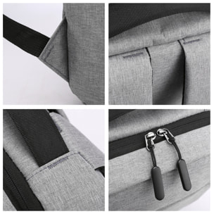 DAM Zaino per laptop  con interfaccia di ricarica USB. 28x12x42 cm. Grigio