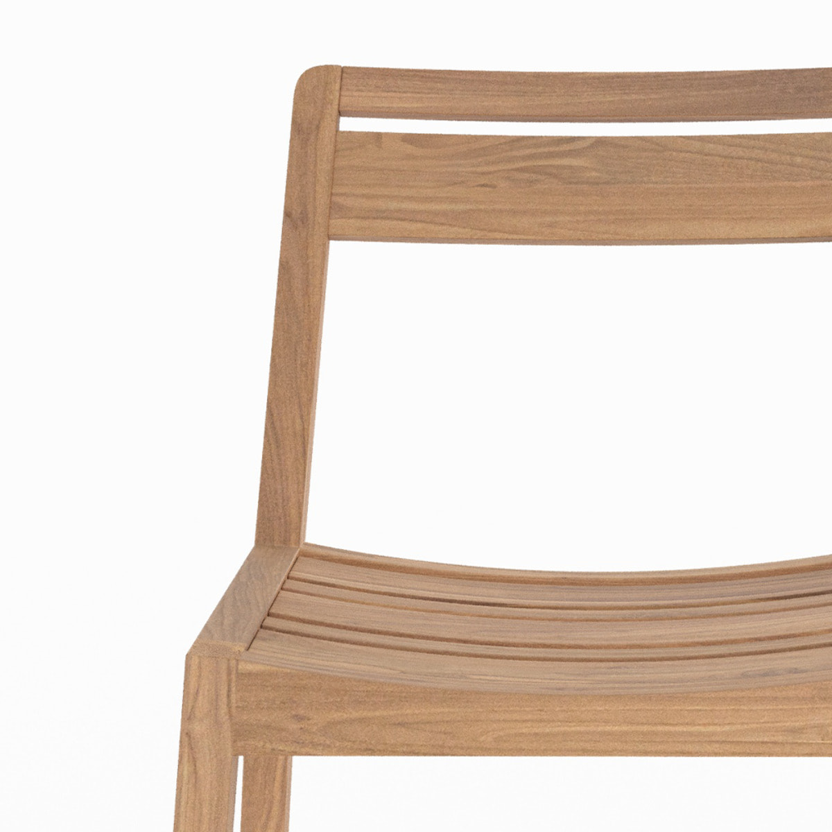 Lot de 2 chaises de jardin en bois de teck recyclé  - Zao