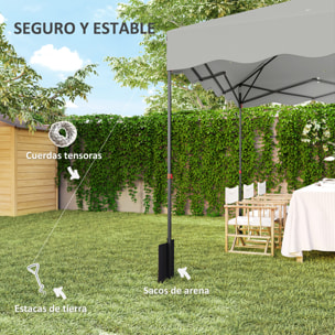Carpa Plegable Pop-up Gazebo 3x3 m Cenador Plegable con Protección UV 50+ Altura Ajustable Bolsa de Arena y Bolsa con Ruedas para Camping Fiestas Blanco