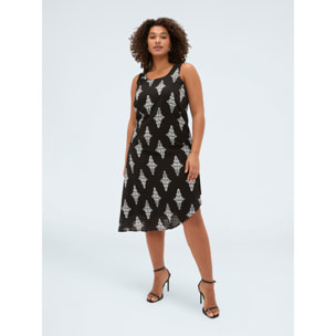 Fiorella Rubino - Vestido sin mangas con estampado - Negro