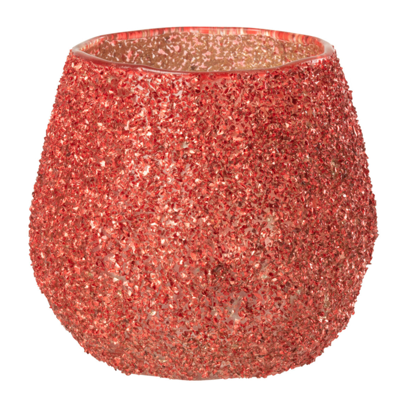 J-Line bougeoir - verre - rouge  - small