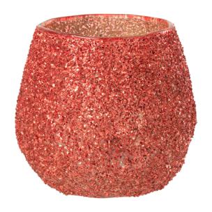 J-Line bougeoir - verre - rouge  - small