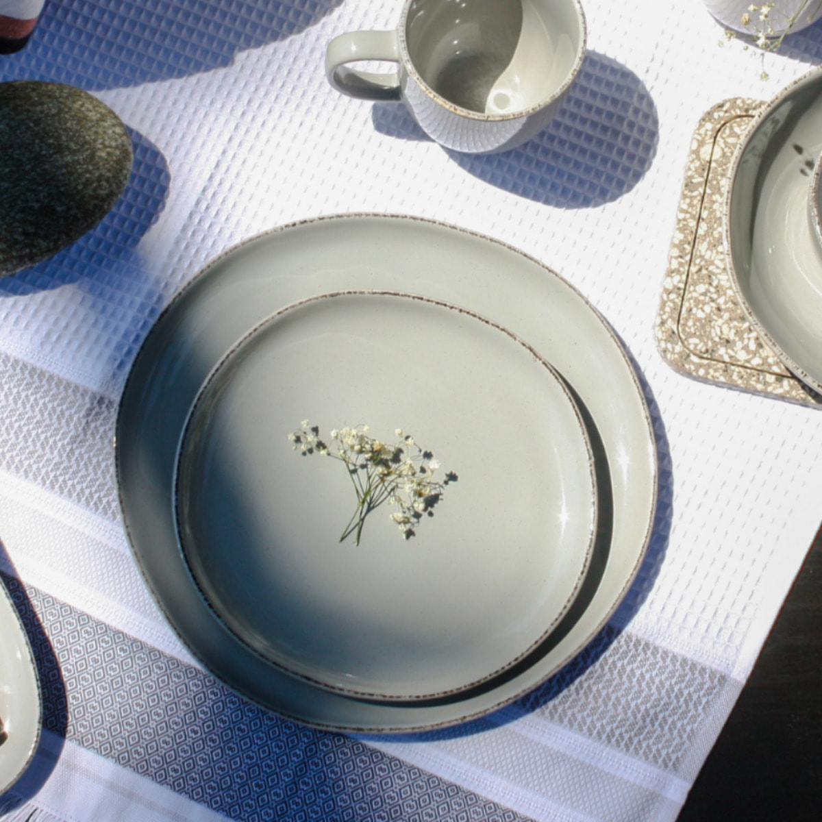 Lot de 6 petites assiette, GALET