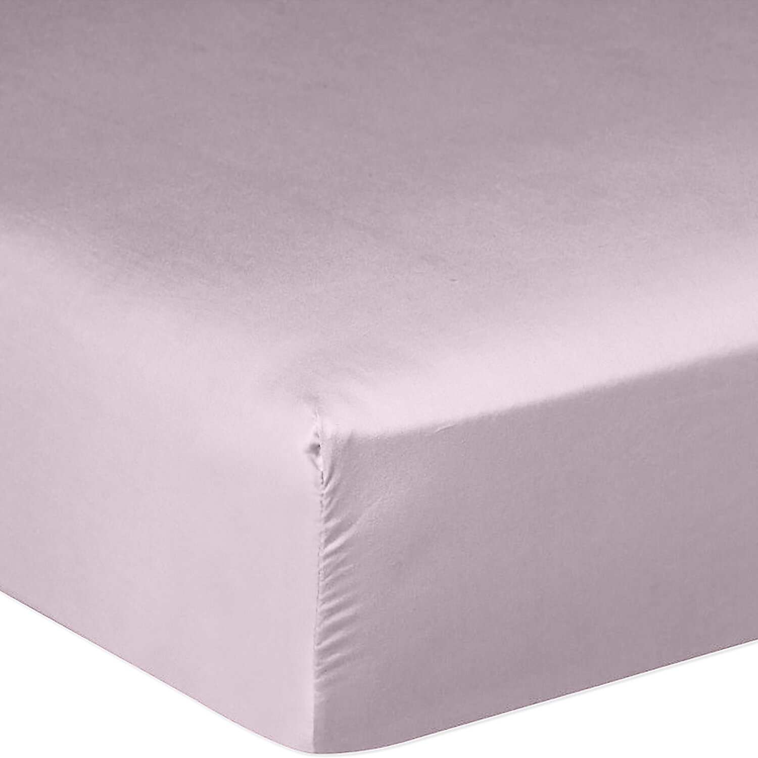 Drap Housse - Bonnet:30cm 100% Satin De Coton lavé 105 Fils Tourterelle