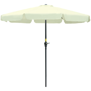 Parasol de jardin inclinable protection UV50+ polyester beige