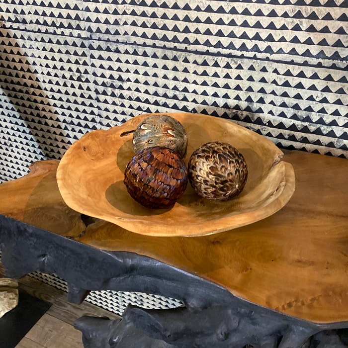 Lot de 3 boules décoratives en plumes de faisan 10cm