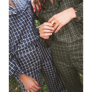 Pantalón recto de cuadros