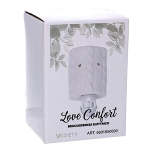 Bruciaessenze plug in ceramica trecce bianco cm10,4x7,9h12,7