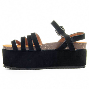 Sandalias de Plataforma - Negro - Altura: 10 Cm