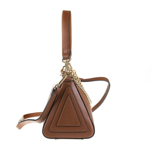 Borsa a spalla da donna Made in Italy - Modello Violette - 100% pelle - 26.0 x 13.5 x 11.5 cm