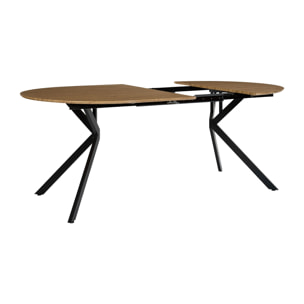 Table De Repas - HOME DECO FACTORY - Heritage - Extensible - Marron et Noir