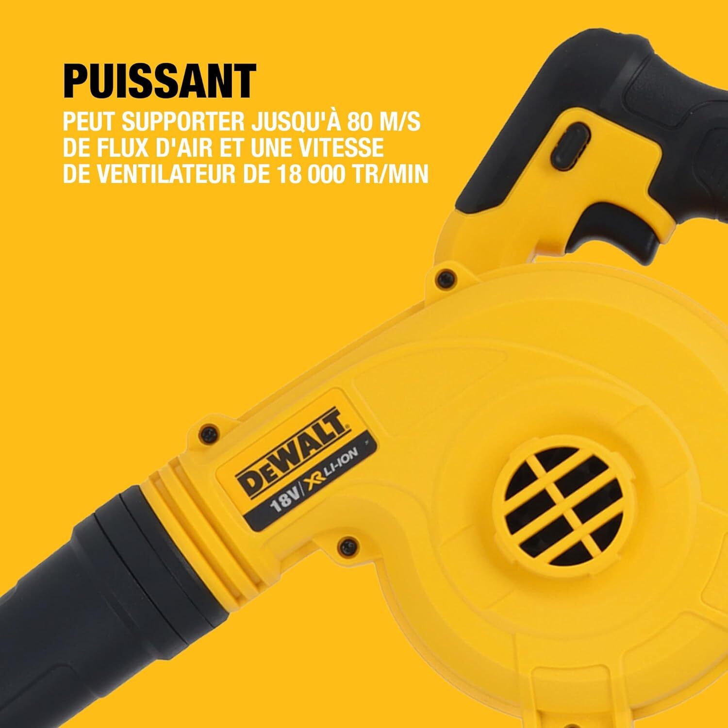 Souffleur compact XR 18 V - Sans batterie ni chargeur - DEWALT - DCV100-XJ
