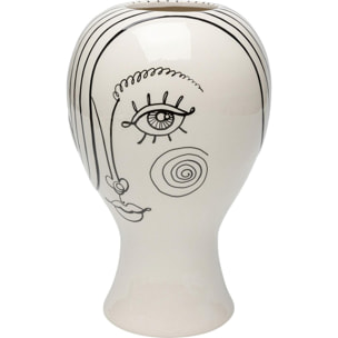 Vase Favola femme blanc et noir Kare Design