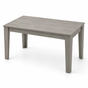Tavolo da Pranzo Allungabile Da 160 A 220 Cm Gambe a Spillo Design Moderno 10 Posti Melaminico Estensibile Guide In Metallo Salotto Soggiorno Grigio