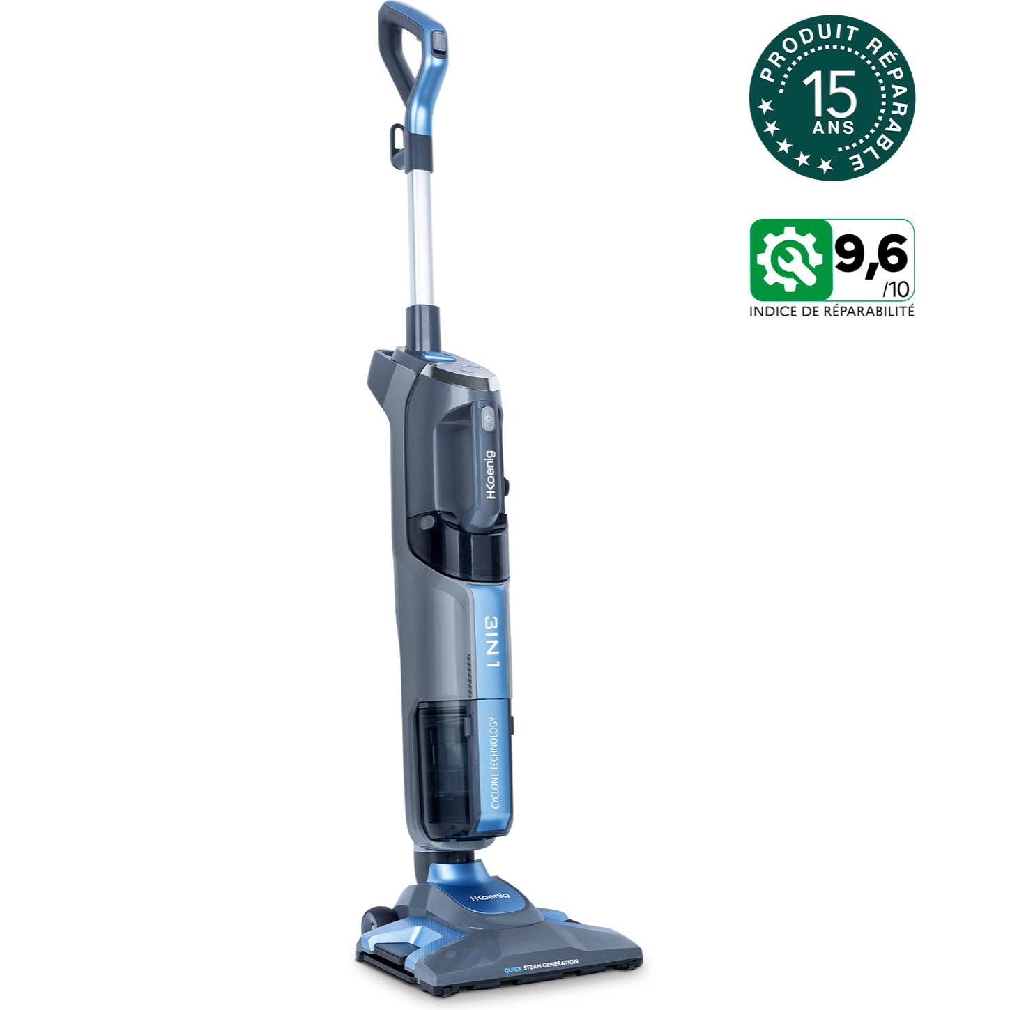 Aspirador a Vapor Multifunción 3 en 1, Aspiradora Escoba a Vapor, Potencia 1800 W