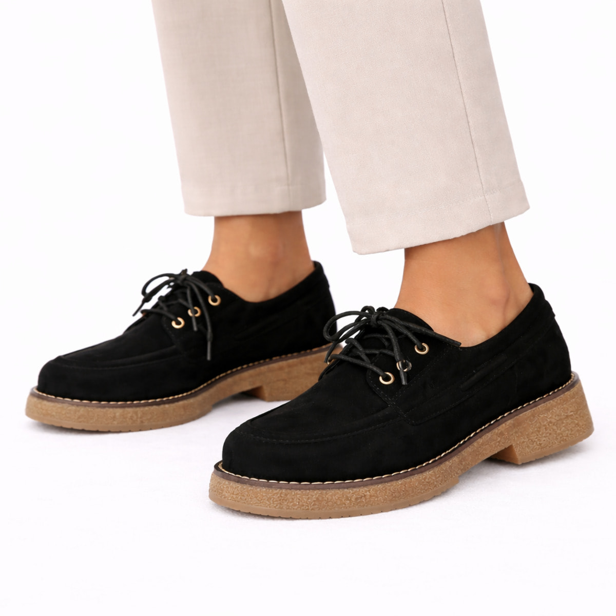 Mocassino stringato - tacco 4,0 cm