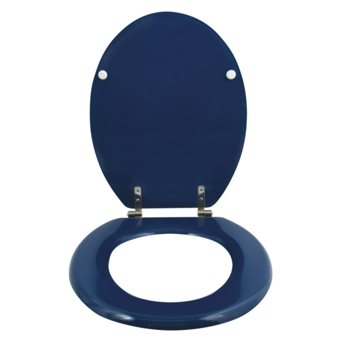 Abattant wc MDF CLEO Bleu Foncé - Charnières Inox MSV
