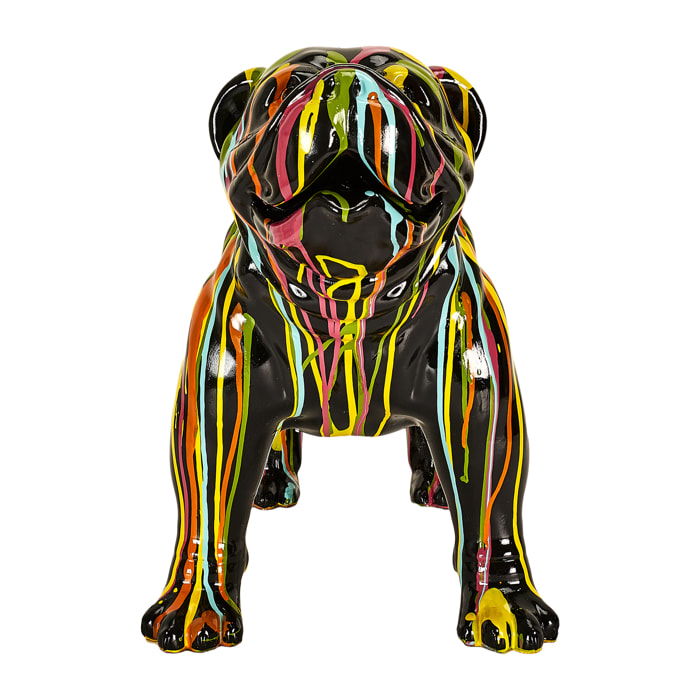 Molosse Noir Coulures H50cm