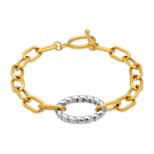 Pulsera Hiami acabado oro 18k y plata