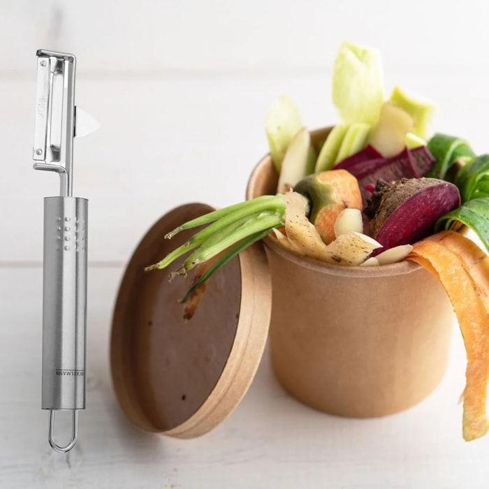 Lot de 2 éplucheur à légumes inox 19 cm Fackelmann Ovale