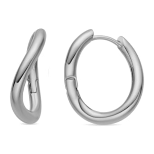 Pendientes de 18,5mm de diámetro acabado plata